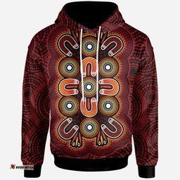 aboriginal zip up hoodie aboriginal dot painting flowers style