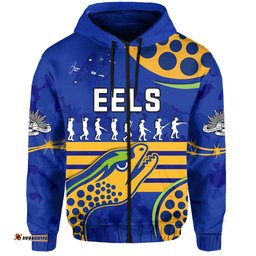 eels anzac hoodie lest we forget