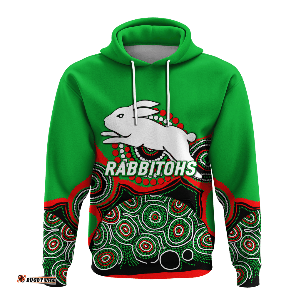 rabbitohs rugby aboriginal art hoodie 07
