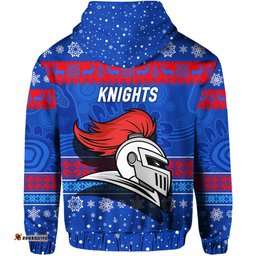 newcastle knights zip hoodie christmas simple style