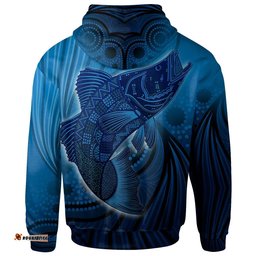 aboriginal personalized zip up hoodie fish dreaming paintings