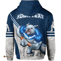 custom personalised bulldogs rugby hoodie mix aboriginal simple 01