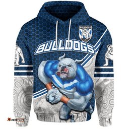 custom personalised bulldogs rugby hoodie mix aboriginal simple 01