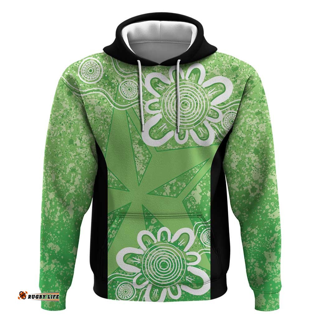 australian stars cricket custom hoodie minimalism aboriginal