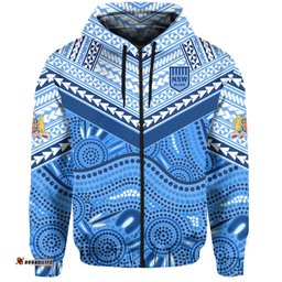 custom text and number nsw blues hoodie aboriginal and polynesia admirable