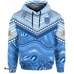 custom text and number nsw blues hoodie aboriginal and polynesia admirable