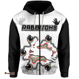 south sydney rabbitohs zip hoodie aboriginal hand