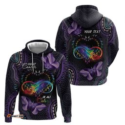 australia aboriginal dot arts hoodie fight cancer in all colors