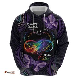 australia aboriginal dot arts hoodie fight cancer in all colors