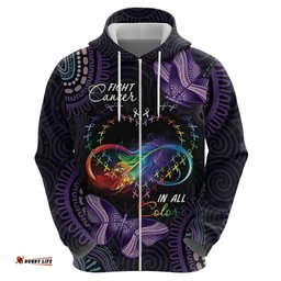 australia aboriginal dot arts hoodie fight cancer in all colors