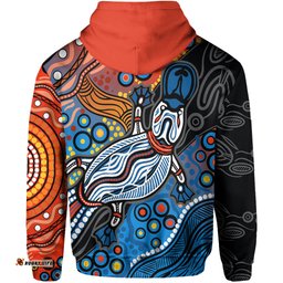 aboriginal platypus zip hoodie tribal no4