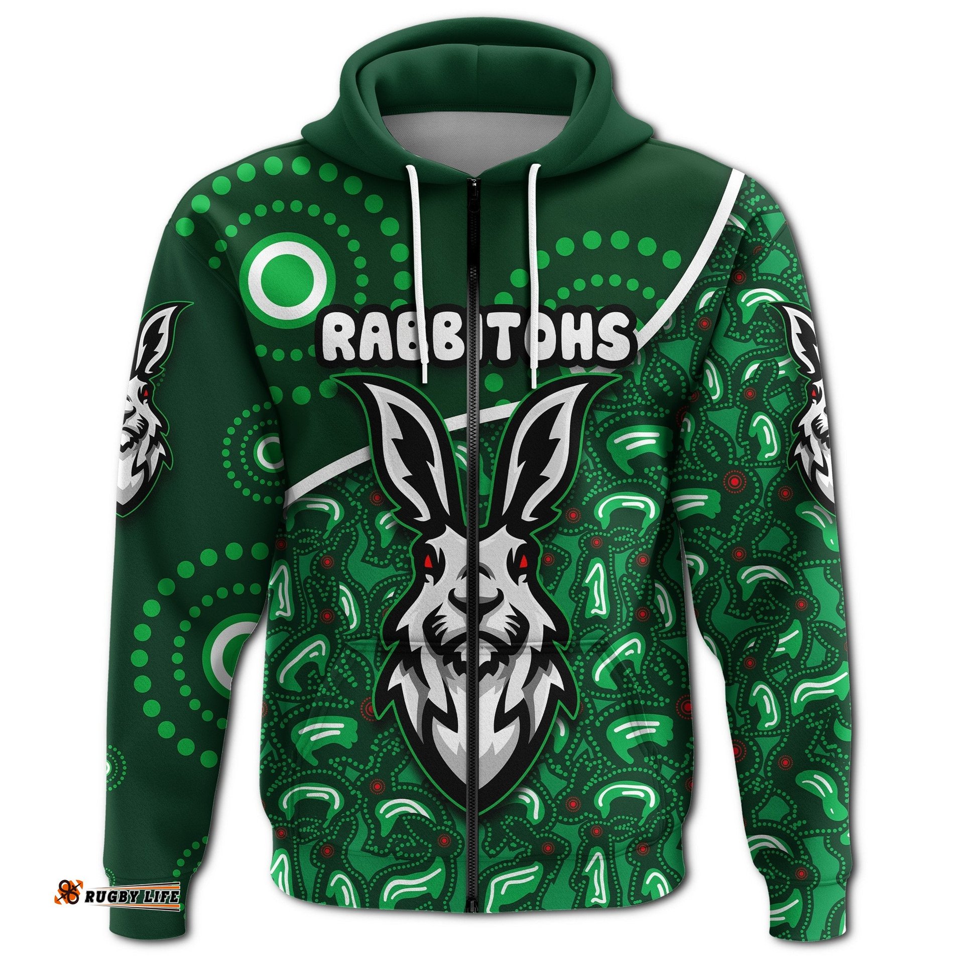 rabbitohs zip hoodie aboriginal camo style
