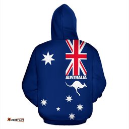 zip up hoodie kangaroo hoodie australian coat of arms unisex