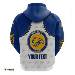 personalized custom 3d hoodie west coast eagles douple mascot afl