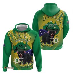 tasimania devil australia day hoodie aussie aussie aussie oi oi oi green