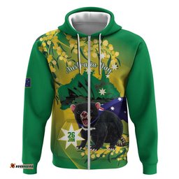 tasimania devil australia day hoodie aussie aussie aussie oi oi oi green