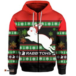 south sydney rabbitohs zip hoodie christmas color 2