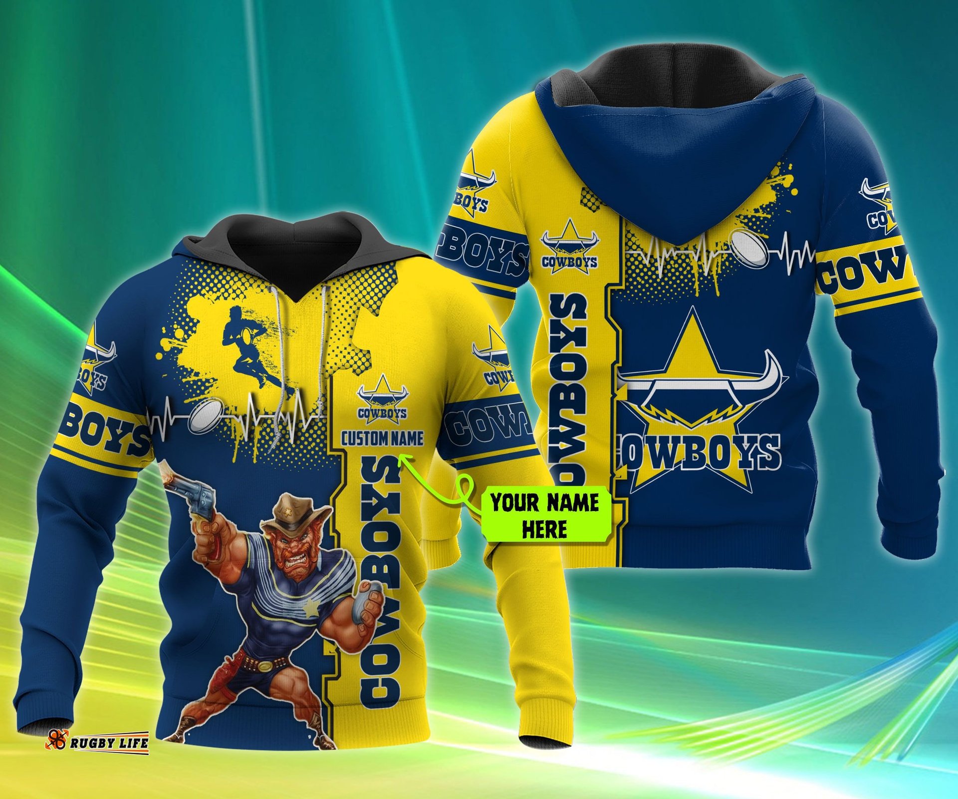 north queensland cowboys nrl personalized custom 3d hoodie 06