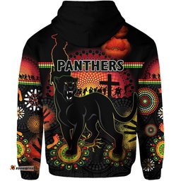 penrith zip hoodie indigenous panthers anzac day lest we forget