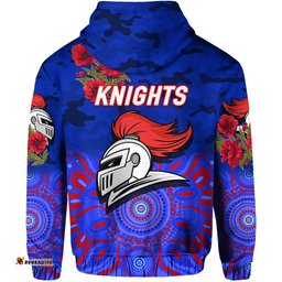 newcastle knights anzac zip up and pullover hoodie indigenous vibes