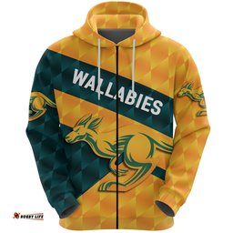 wallabies zip hoodie sporty style