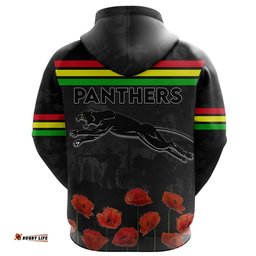 panthers rugby anzac day zip hoodie