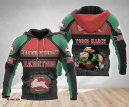 personalized south sydney rabbitohs 3d hoodie nrl 3d hoodie broken wall