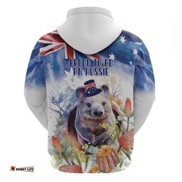 wombat australia day hoodie happy 26 january banksia watercolor