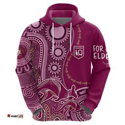personalised state of origin naidoc hoodie kangaroo mix vines maroons style