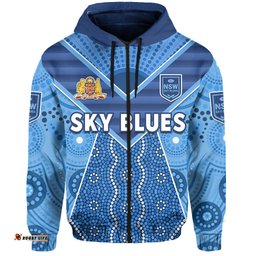 custom text and number nsw sky blues hoodie the champions womens state of origin