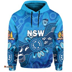 custom text and number new south wales cricket hoodie nsw aboriginal art