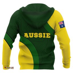 zip up hoodie australia coat of arms hoodie national colors unisex