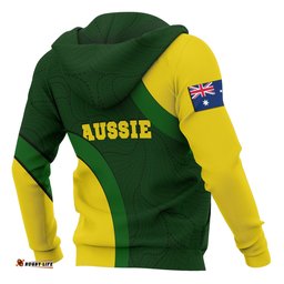 zip up hoodie australia coat of arms hoodie national colors unisex