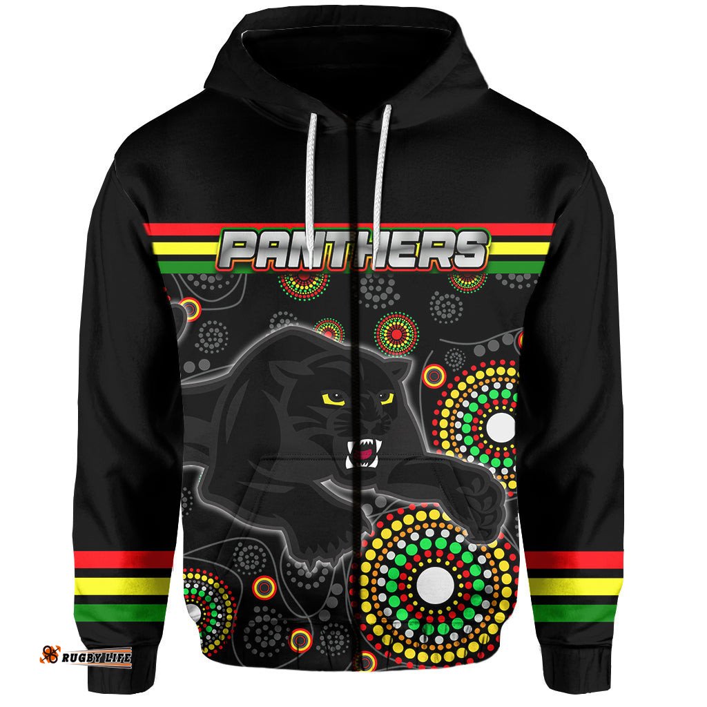 panthers zip hoodie aboriginal patterns