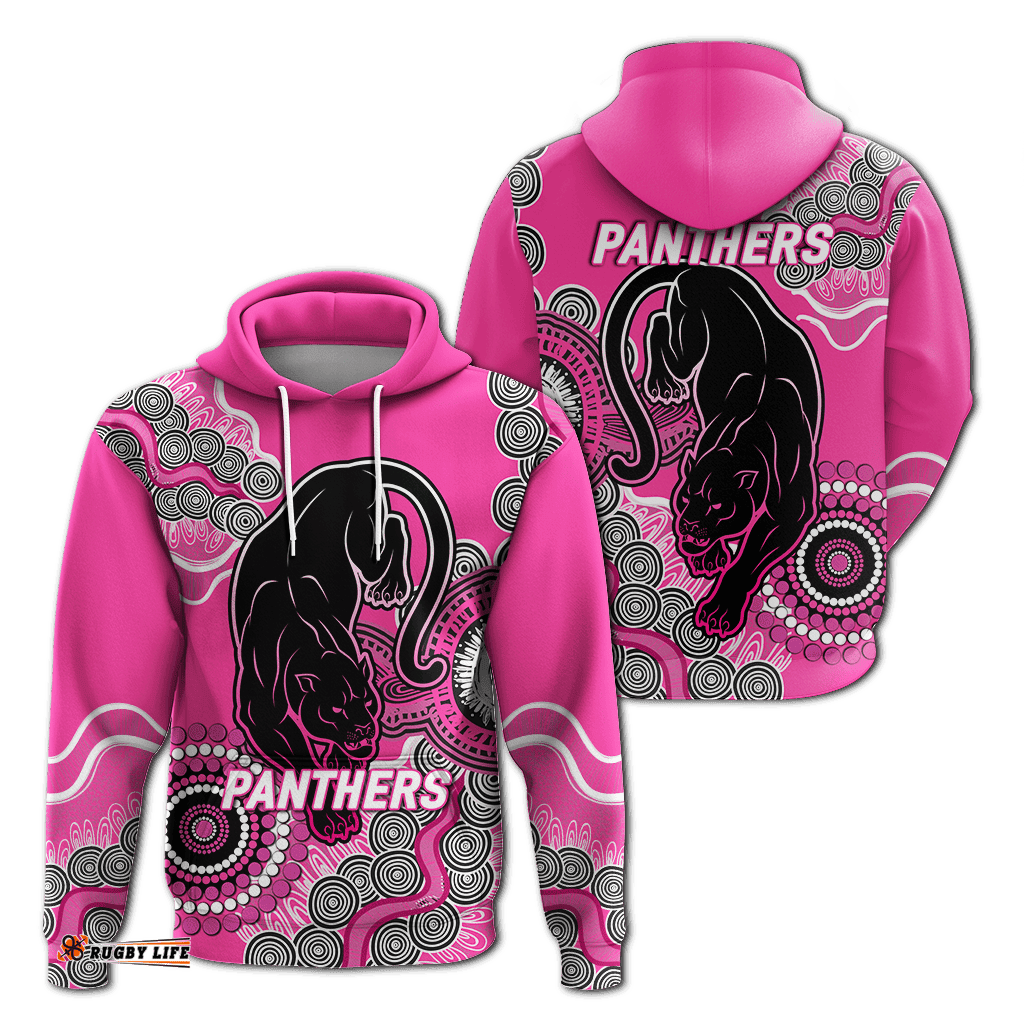 panthers rugby aboriginal art hoodie