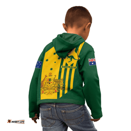 Custom Zip Up Hoodie Australia Kangaroo Sign National Color