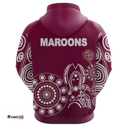 queensland zip hoodie maroons simple indigenous