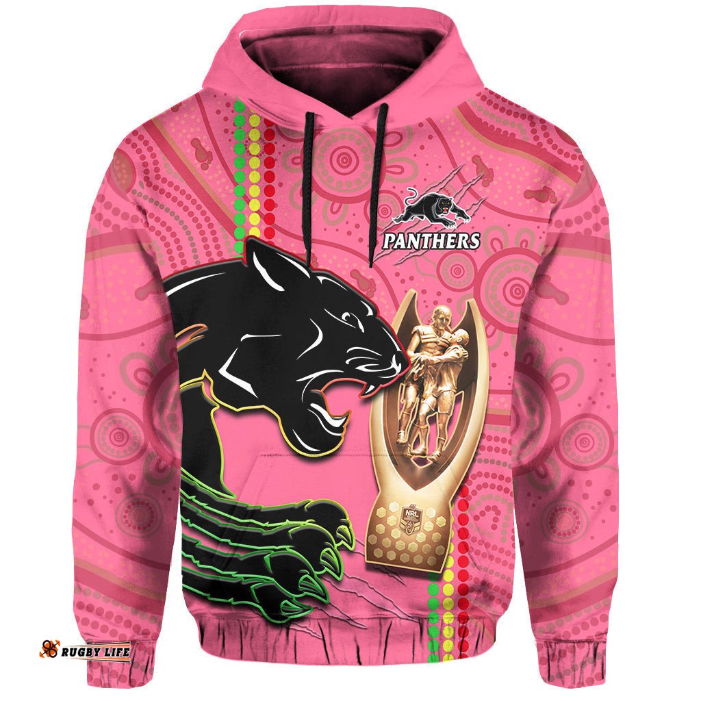 panthers rugby hoodie the riff premiers aboriginal pink