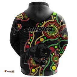 penrith zip hoodie black panthers indigenous rugby
