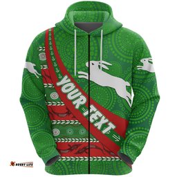 custom personalised south sydney rabbitohs aboriginal zip hoodie victorian vibes