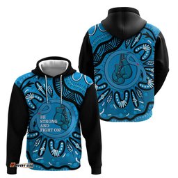 australia diabetes awareness month hoodie be strong and fight on aboriginal art