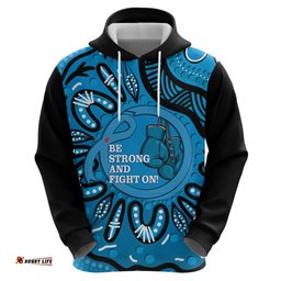 australia diabetes awareness month hoodie be strong and fight on aboriginal art