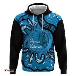 australia diabetes awareness month hoodie be strong and fight on aboriginal art