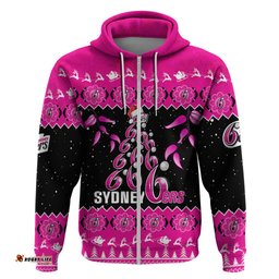 sydney sixers cricket christmas hoodie merry xmas indigenous art
