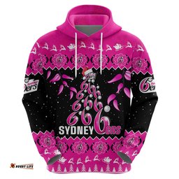 sydney sixers cricket christmas hoodie merry xmas indigenous art