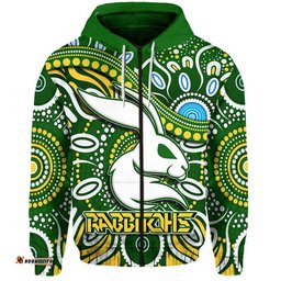 custom personalised rabbitohs zip up and pullover hoodie rabbitohs aboriginal dreamtime style