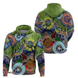 personalised raiders naidoc week 2024 hoodie australia aboriginal dot painting