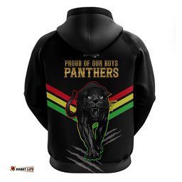 nrl panthers hoodie premiers three peat proud of our boys black