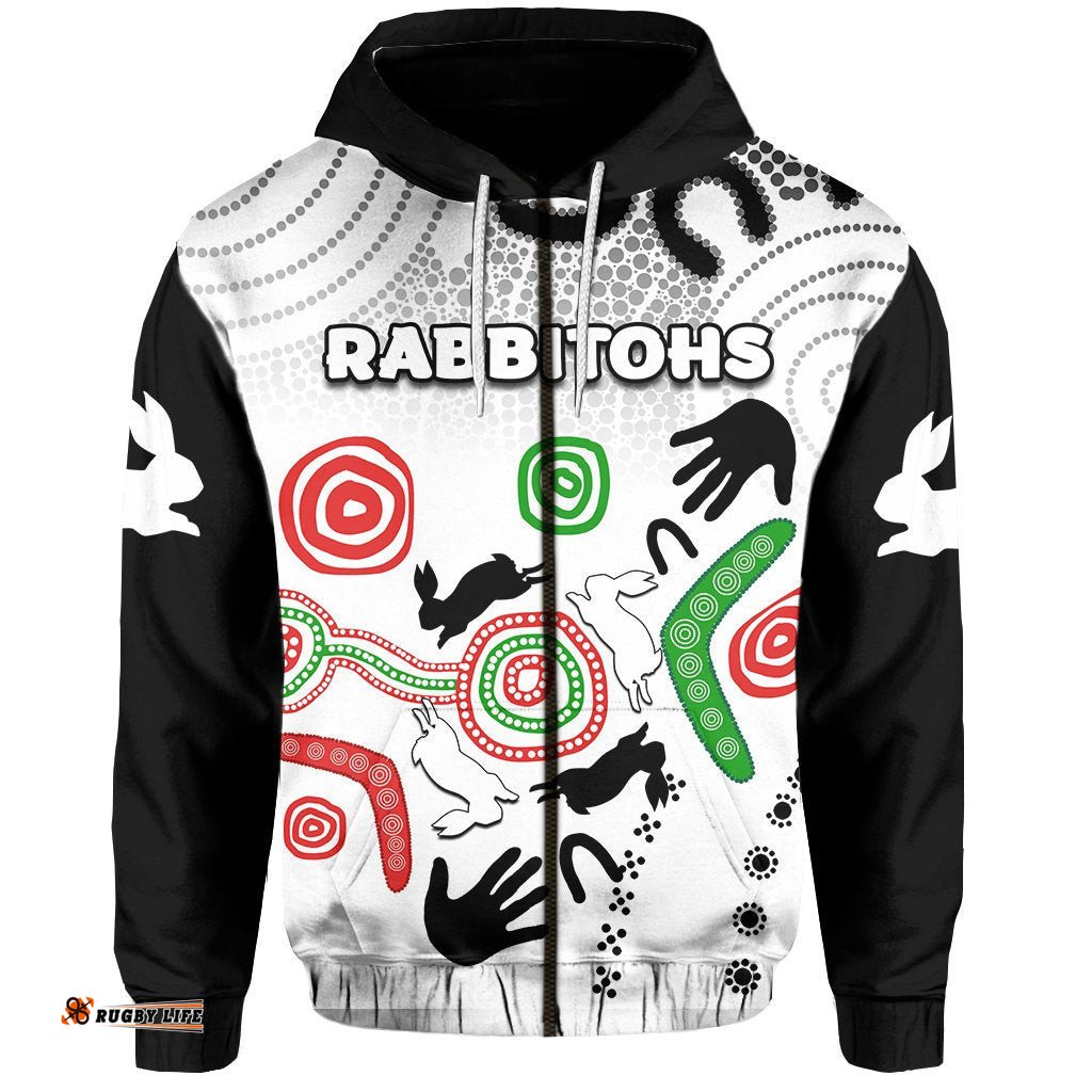 south sydney rabbitohs indigenous zip hoodie
