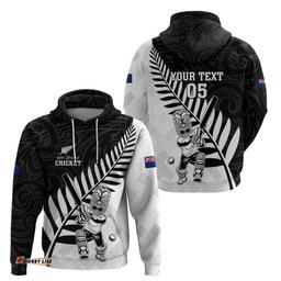 custom new zealand cricket hoodie with maori pattern